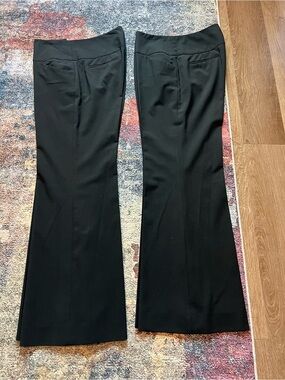 ANTONIO MELANI Black Flare Dress Pants 32 inseam/11 inch rise